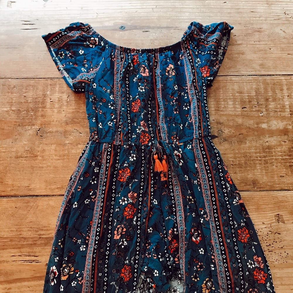 Floral dress with shorts